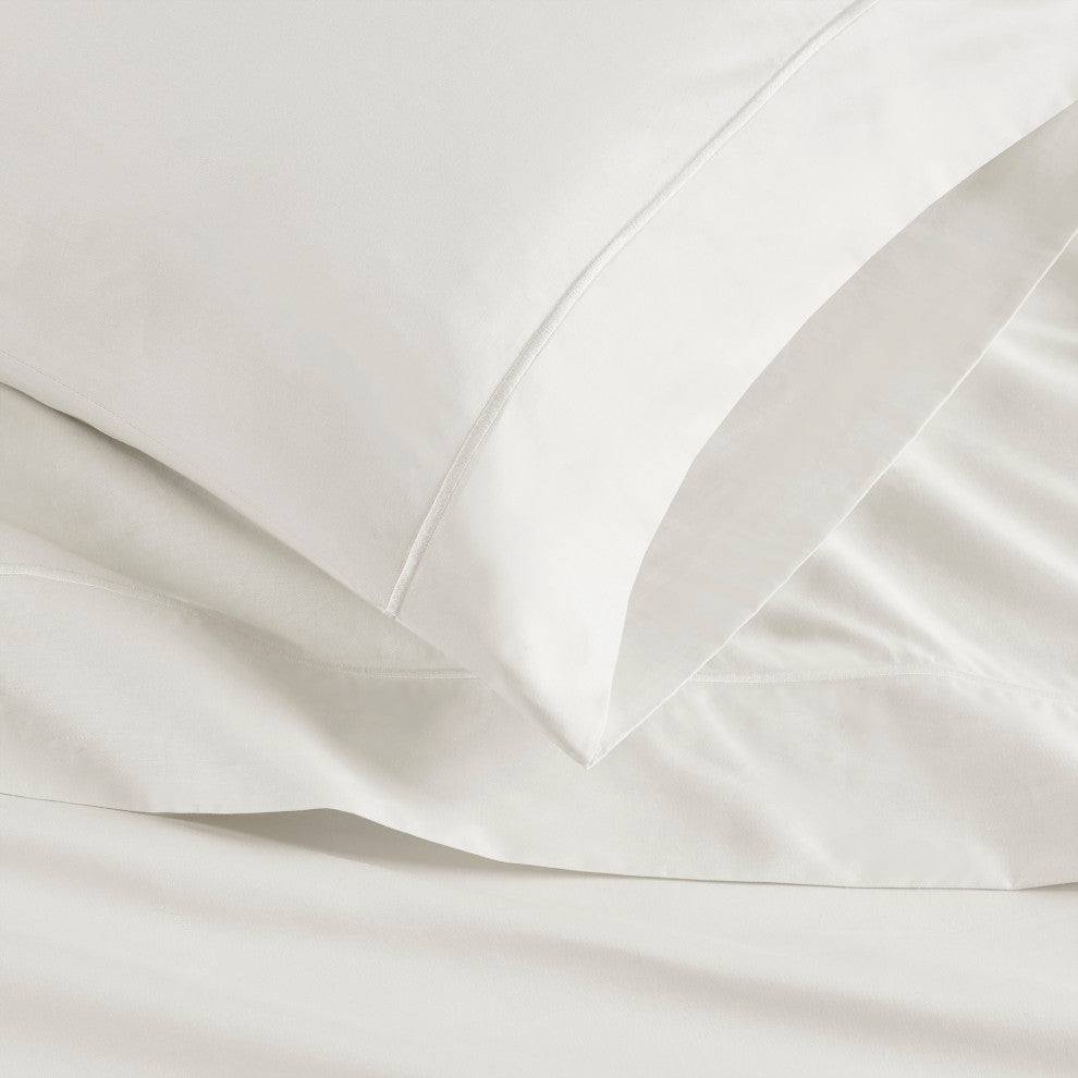 Croscill Sateen Weave 500TC 100% Egyptian Cotton Pillowcases, White, Standard