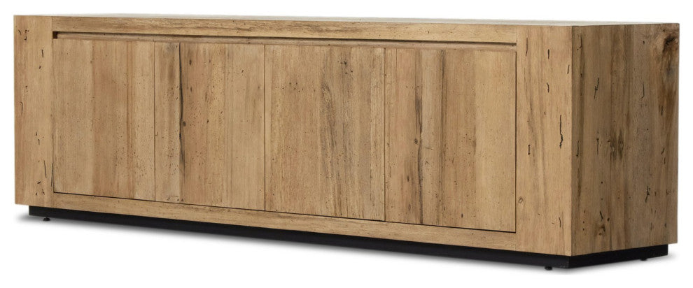 Abaso Media Console Rustic Wormwood Oak