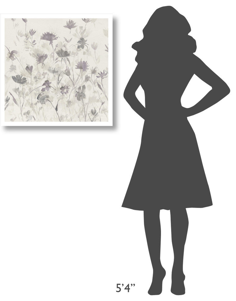 "Garden Shadows III Purple Grey" Digital Paper Print by Avery Tillmon, 26"x26"