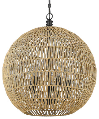 Golden Lighting 6933-5P Florence 5 Light 25"W Multi Light Pendant - Matte Black