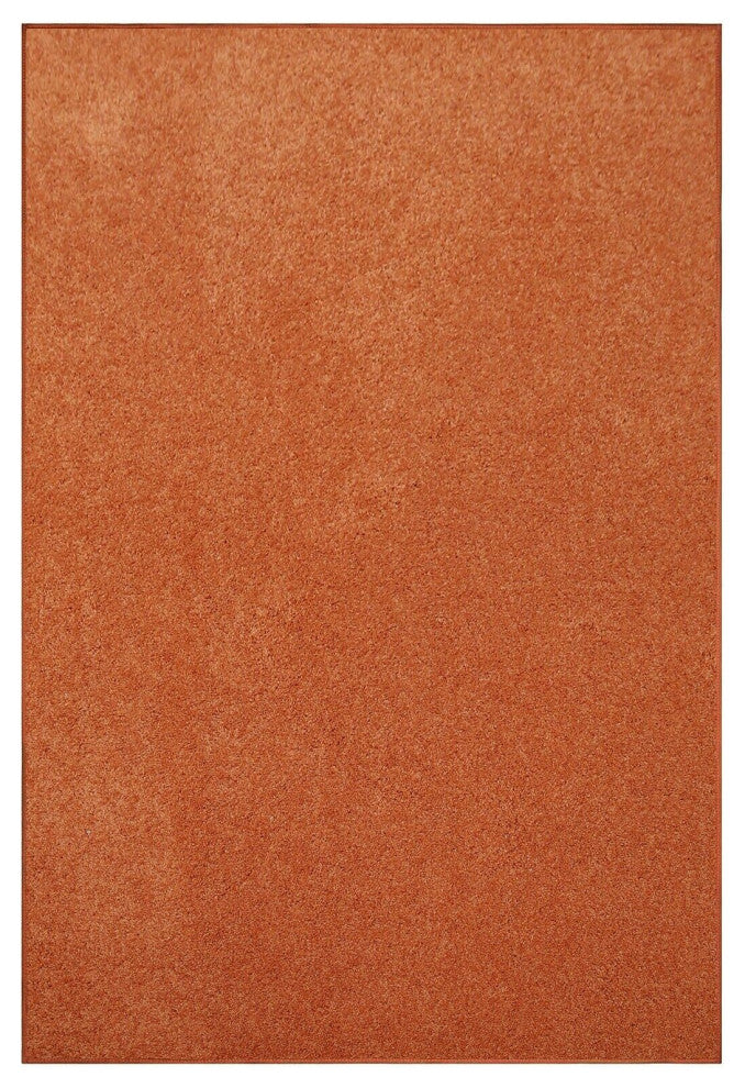 Furnish My Place Orange 3' x 6' Solid Color Rug Made In Usa