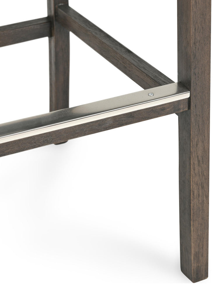 Castaic Stool by Kosas Home, Charcoal Gray, Bar Height