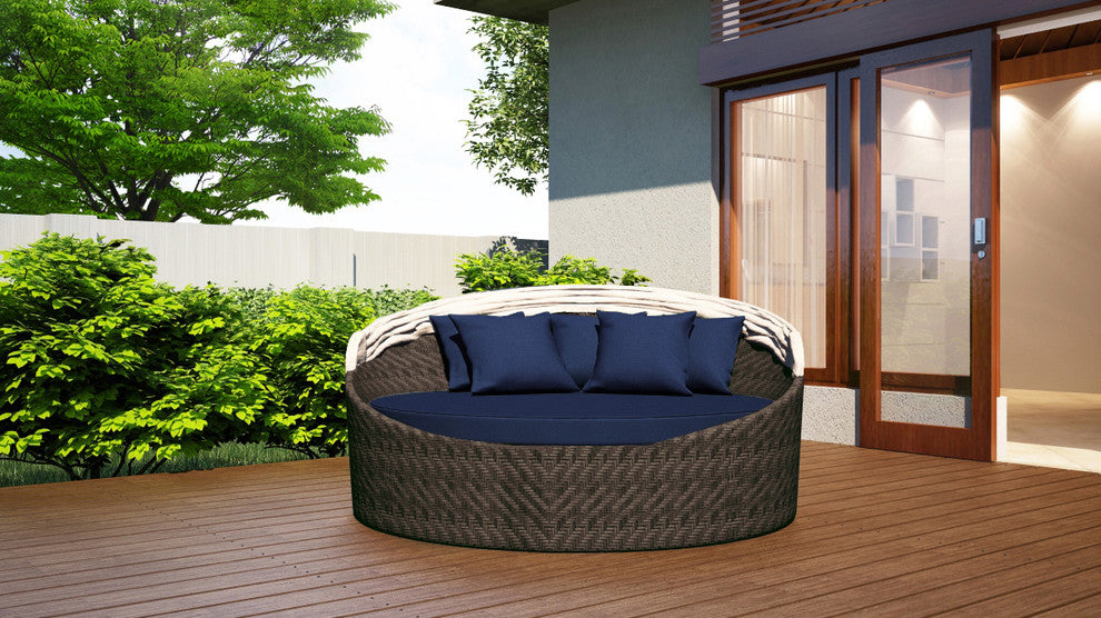 Wink Canopy Daybed, Chestnut, Spectrum Indigo