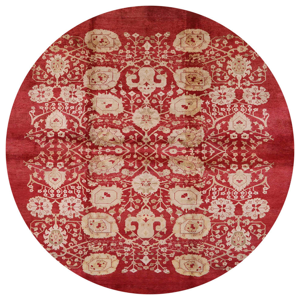Ahgly Company Indoor Round Mid-Century Modern Area Rugs, 4' Round
