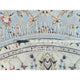 Beau Blue, 250 KPSI, Pure Wool, Hand Knotted, Nain Design Round Rug, 6'x6'
