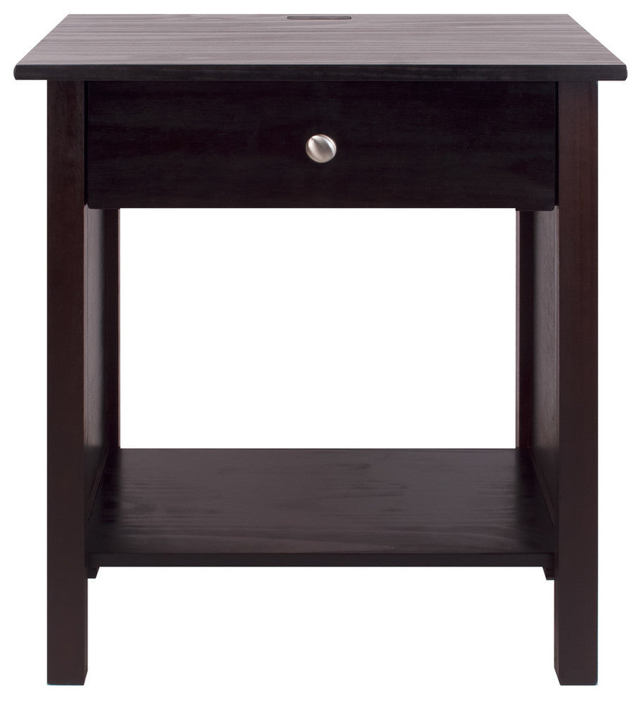 Vanderbilt Nightstand With USB Port, Espresso