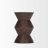 Odessa Dark Brown Wood Side Table