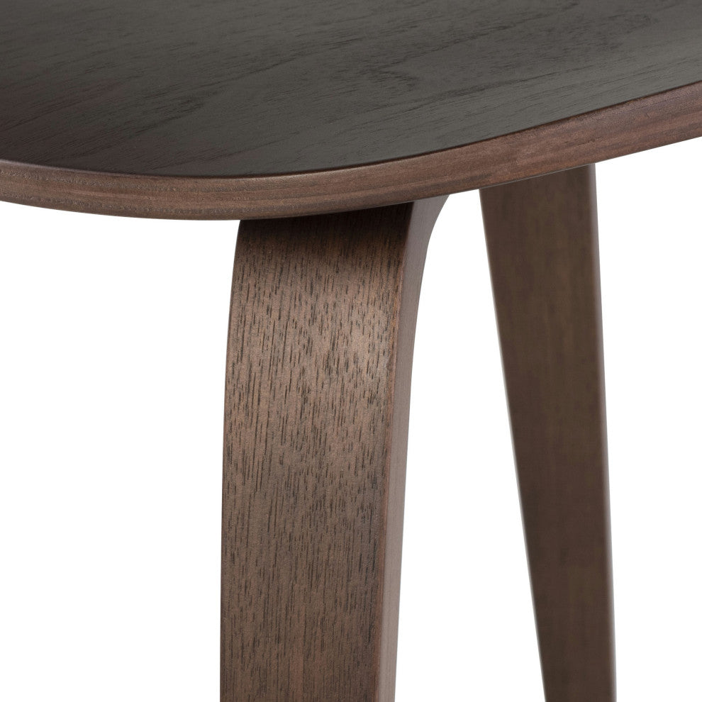Satine Dining Chair, Molded Plywood Side Chair, Dark Walnut