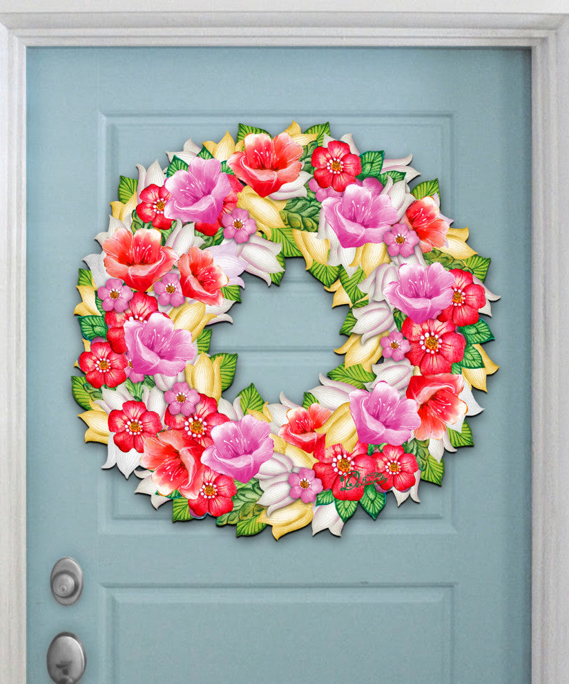 Flowers Summer Wreath Door Hanger