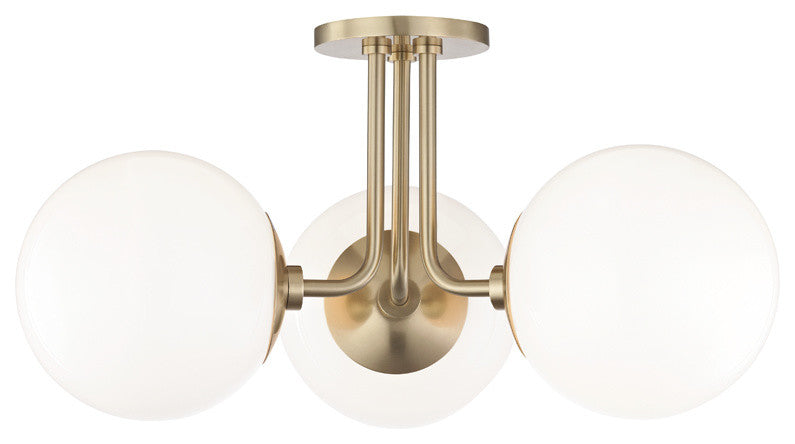 Mitzi Stella Three Light Semi Flush Mount H105603-AGB