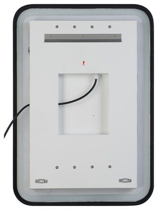 Uttermost 09861 Crofton Lighted Black Vanity Mirror