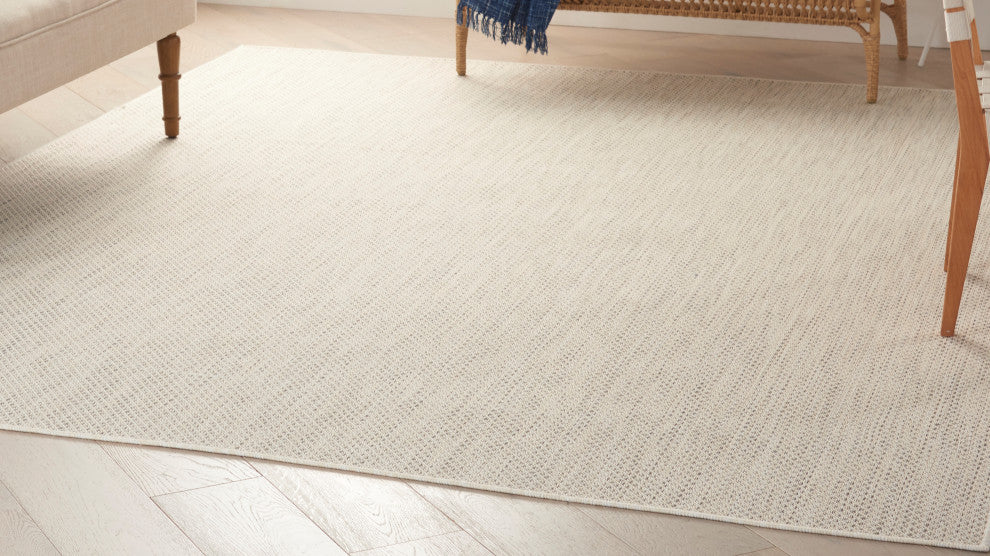 Nourison Courtyard 8' x 10' Ivory Silver Modern Area Rug