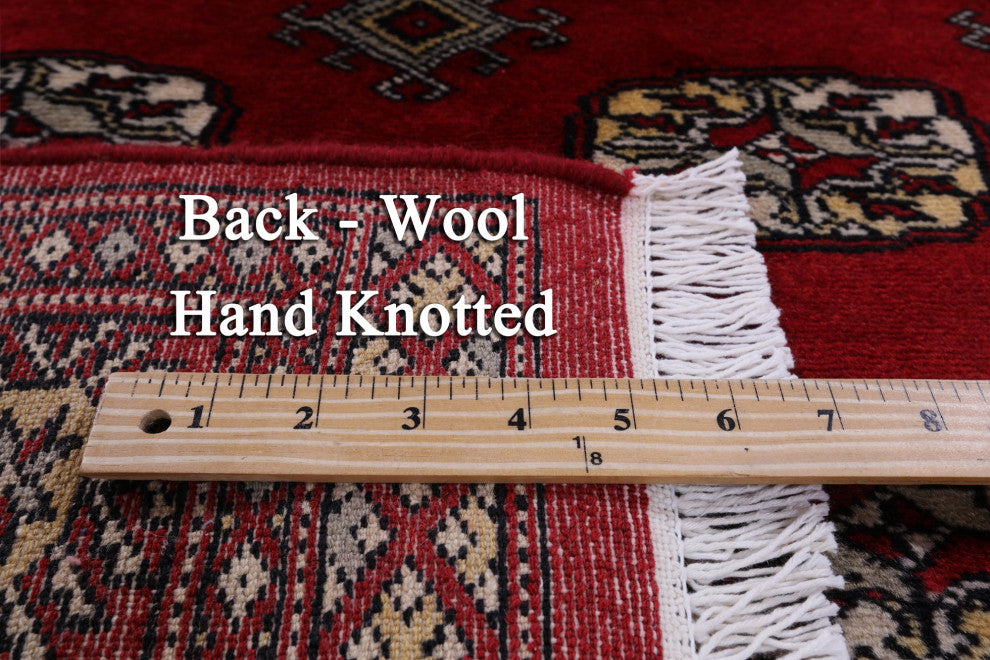 Hand Knotted Signed Silky Bokhara Wool Rug 3' 1" X 5' 2" - Q13804