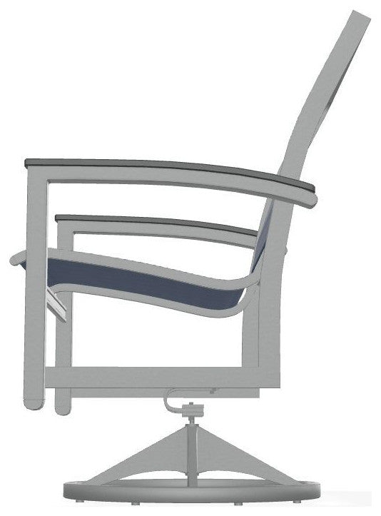 Bazza Sling Outdoor Swivel Rocker, Mavi/Graphite