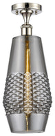 Innovations 516-1C-PN-G683-7 1 Light Semi-Flush Mount, Polished Nickel