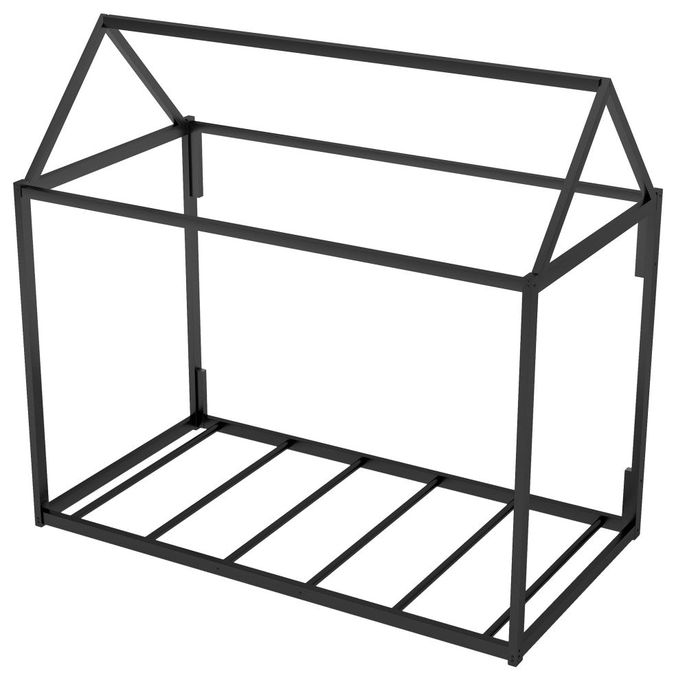 Metal House Shape Platform Bed, twin