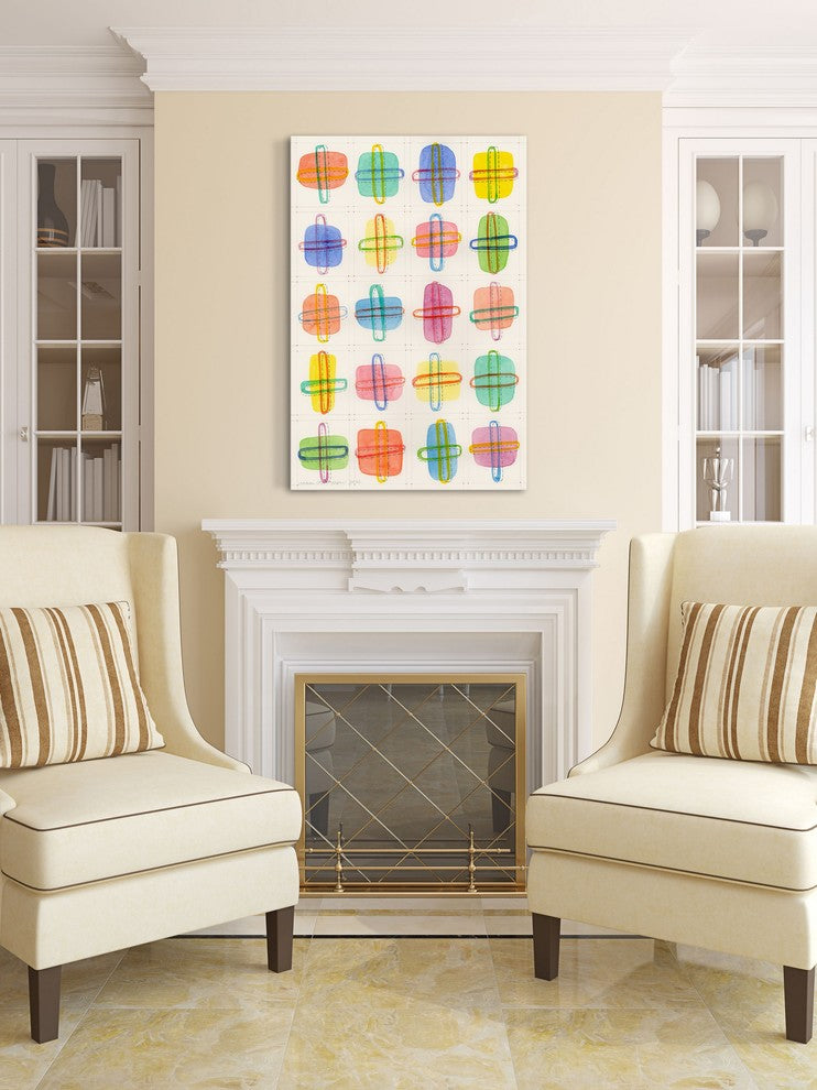 Marmont Hill, "Color Chunks" by Nikki Galapon Painting on Wrapped Canvas, 24x36