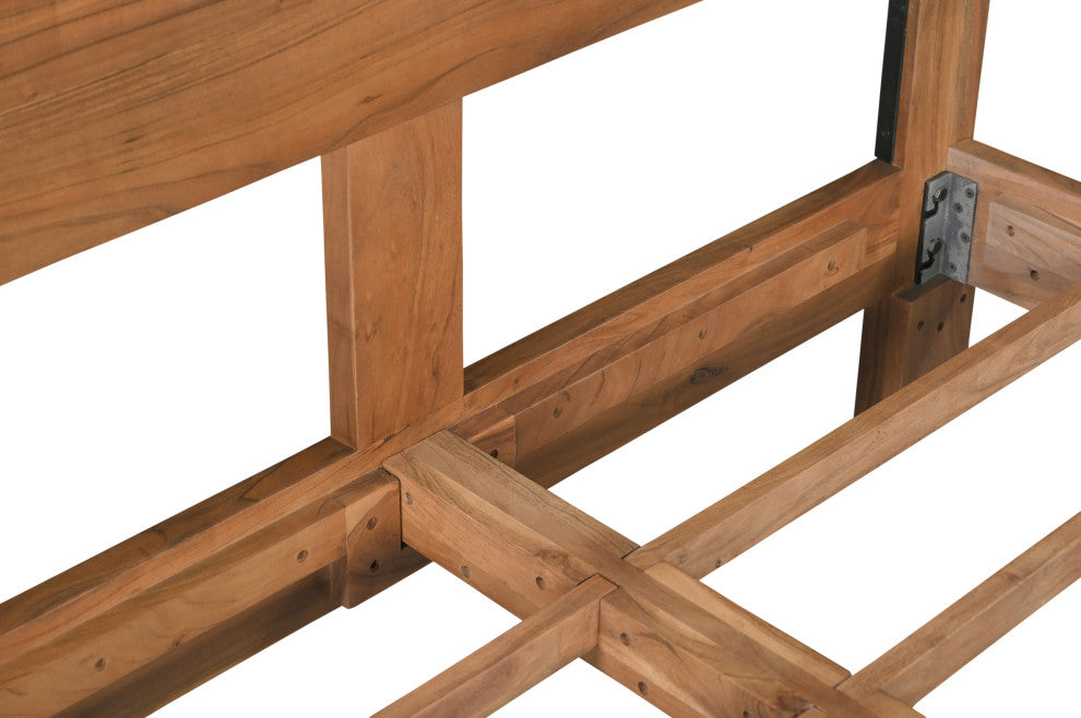 Lydia Live Edge Solid Wood Panel Bed, Queen, 56" H