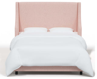 Fully Upholstered Wingback Bed, Zuma Rosequartz, Full