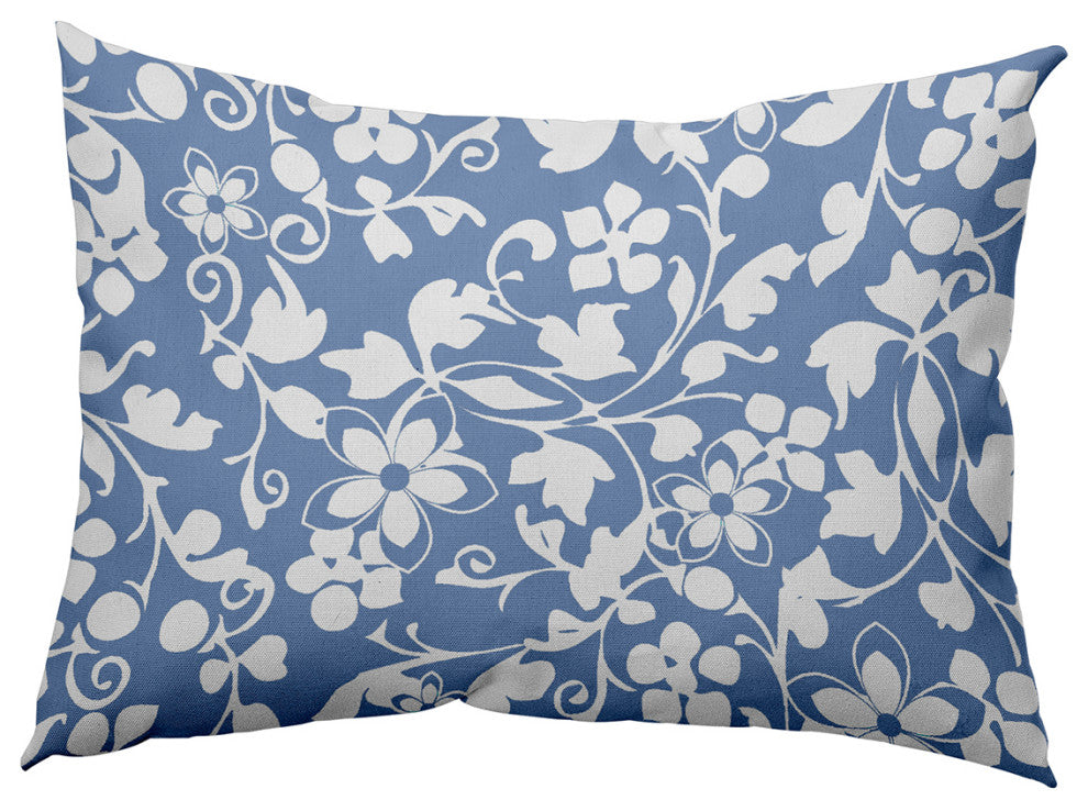 Evelyn Decorative Throw Pillow, Cornflower, 14"x20"