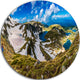 Clouds Over Seven Rila Lakes, Landscape Disc Metal Wall Art, 36"