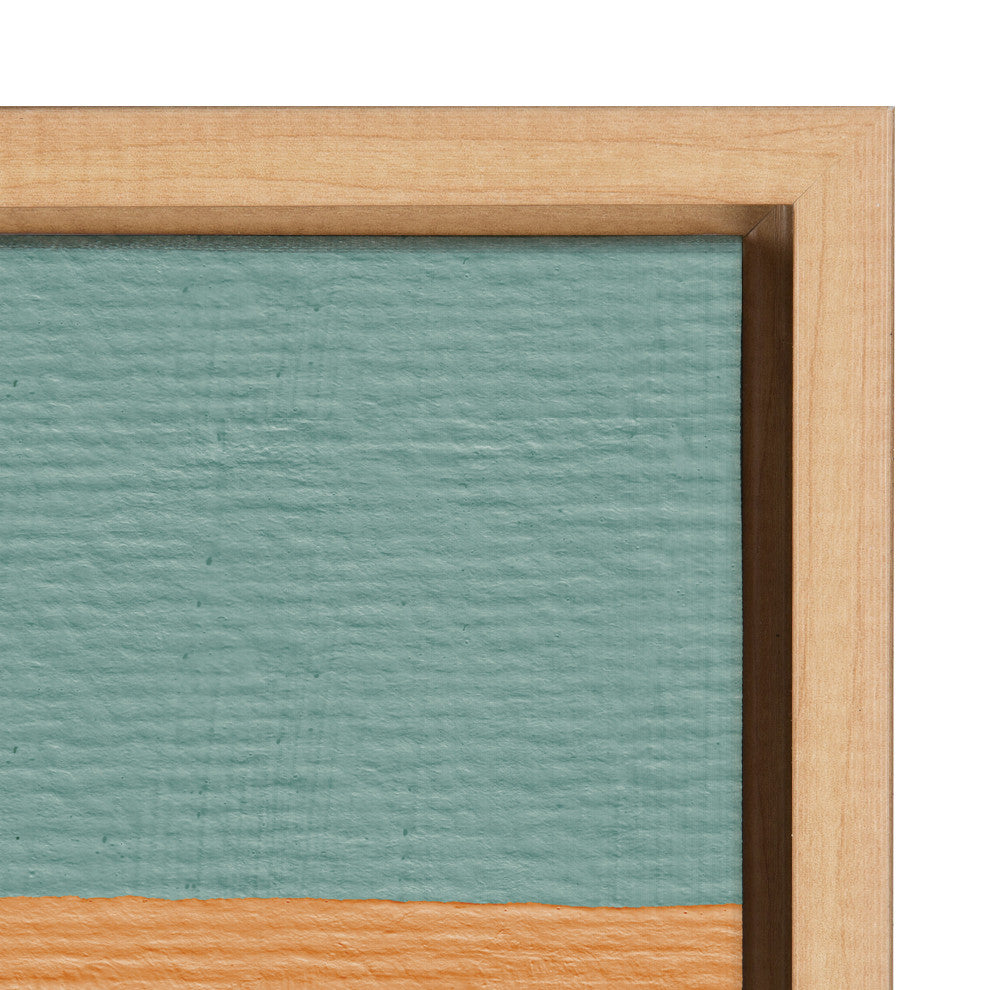 Sylvie Sunset Waves Framed Canvas by Cat Coquillette, Natural 23"x33"
