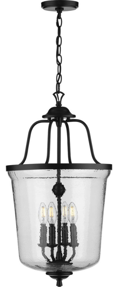 Bowman Collection 4-Light Black Foyer Pendant