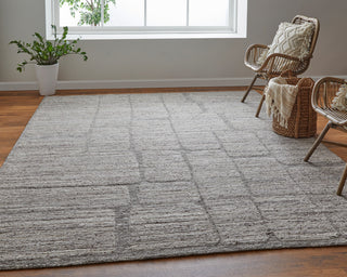 Conor Modern Abstract, Gray/Ivory/Taupe, 9'6"x13'6" Area Rug