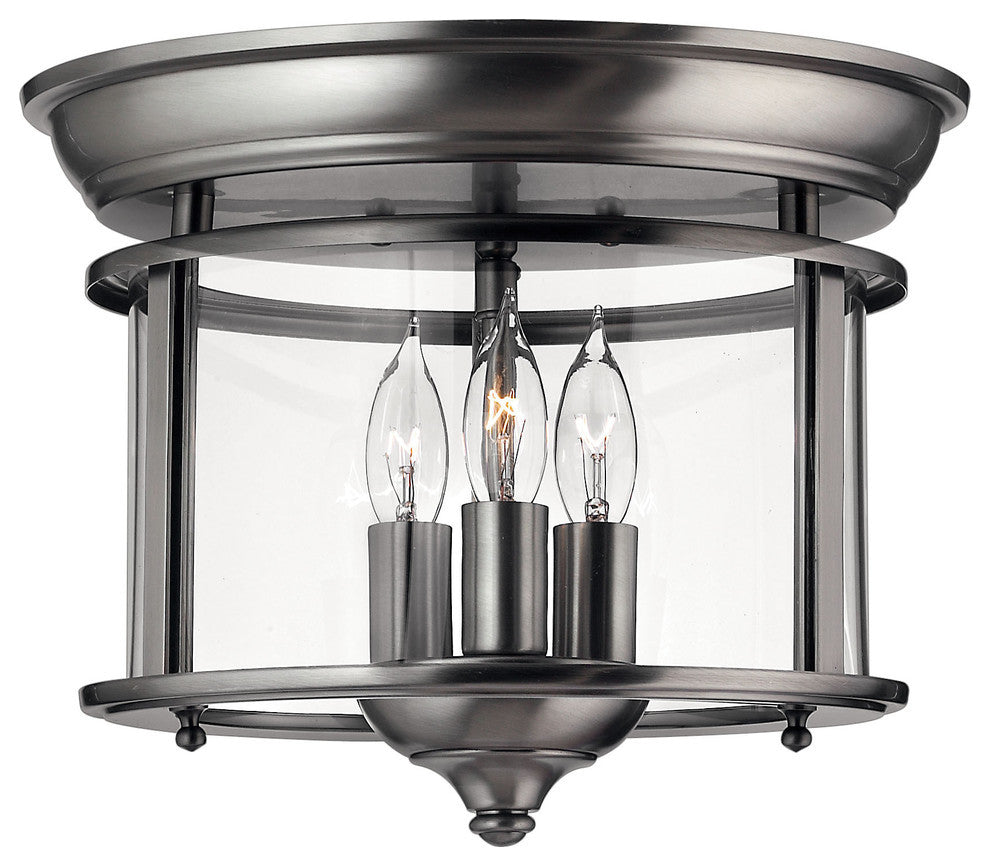 Hinkley Gentry Foyer Medium Flush Mount, Pewter