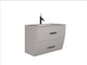 Wave Bathroom Vanity Gloss and Matte Sink Console, White, 32", Without Mirror
