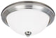 Generation Lighting 3-Light Flush Mount, Brushed Nickel and Satin Etched