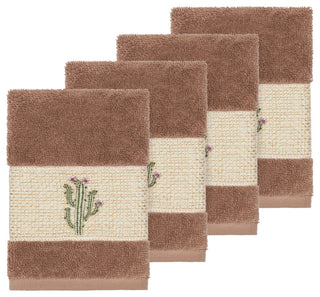 Mila 4 Piece Embellished Washcloth Set