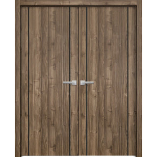 Solid French Double Doors 56 x 96 | Planum 0016 White Silk with