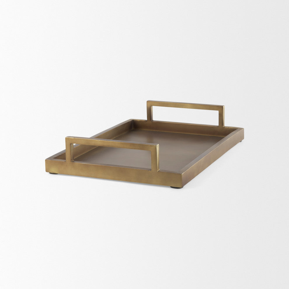 Shay Gold Aluminium Tray, Medium