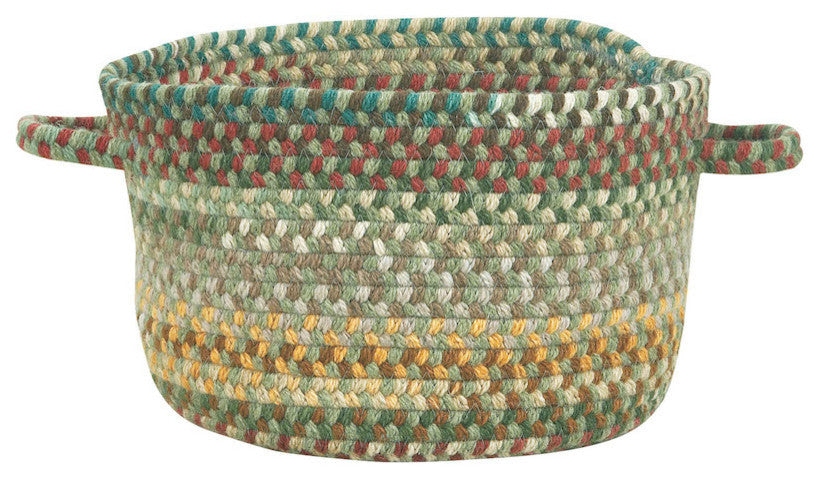 Sherwood Forest Braided Basket, Pine Wood, 12"x12"x7.5"