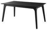 63" Dining Table, Rectangular, Black, Wood, Modern, Cafe Bistro Hospitality