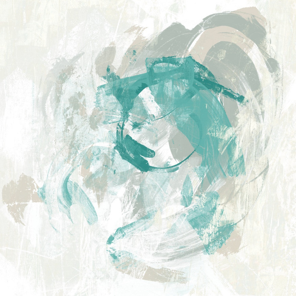 "Teal Fog I" Fine Art Giant Canvas Print, 54"x54"
