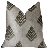 Aspen Mist Blue and Beige Luxury Throw Pillow, 20"x20"