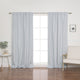 Basketweave Faux Linen Back Tab Blackout Curtains