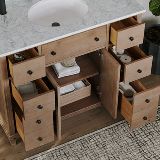 The Wailea Bathroom Vanity, Single Sink, 42", Weathered Fir, Freestanding