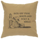 Image Pillow 16x16 Kick off Boots Linen Straw