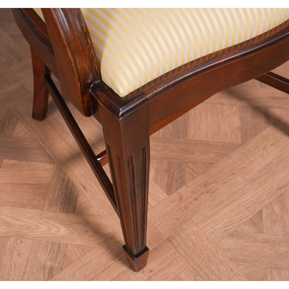 Solid Mahogany Shield Back Arm Chair