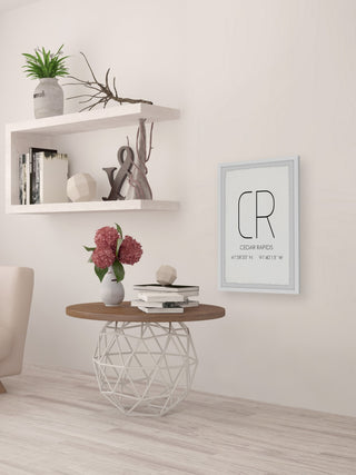 "CR Cedar Rapids" Framed Painting Print, 24x36