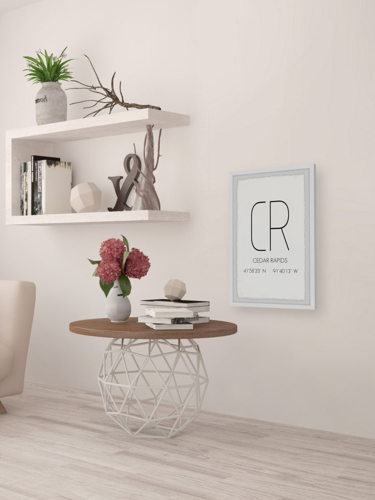 "CR Cedar Rapids" Framed Painting Print, 24x36