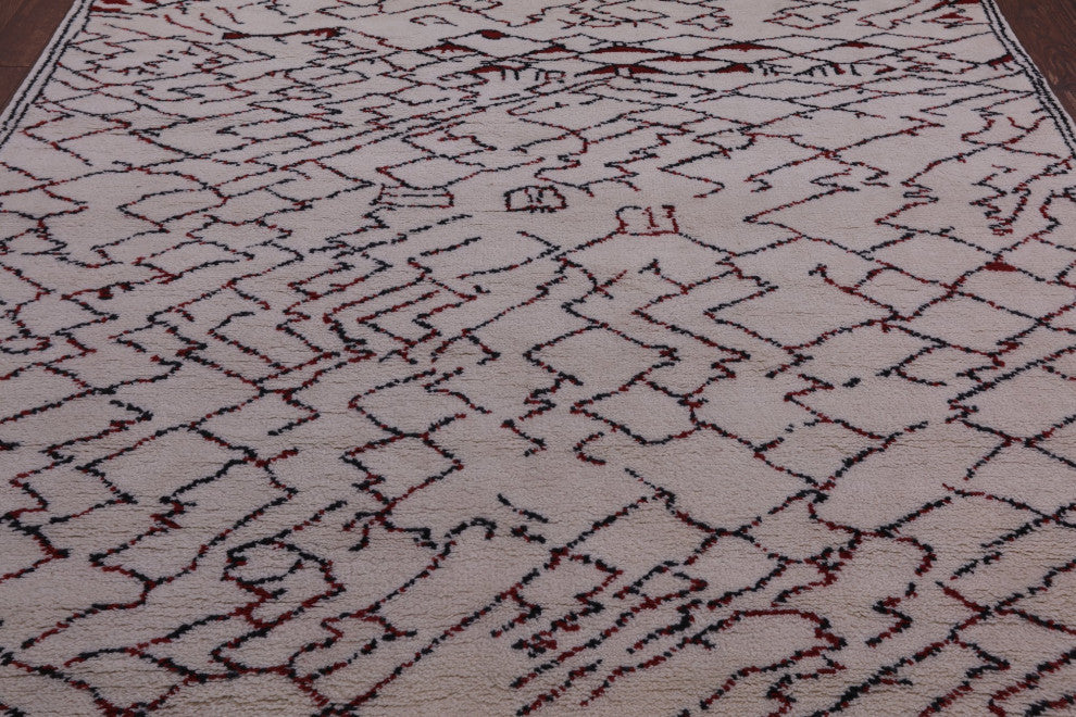 Moroccan Hand-Knotted Wool Rug 8' 3" X 10' 1" Q9272