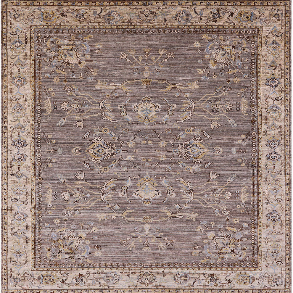 Ahgly Company Indoor Square Mid-Century Modern Area Rugs, 5' Square