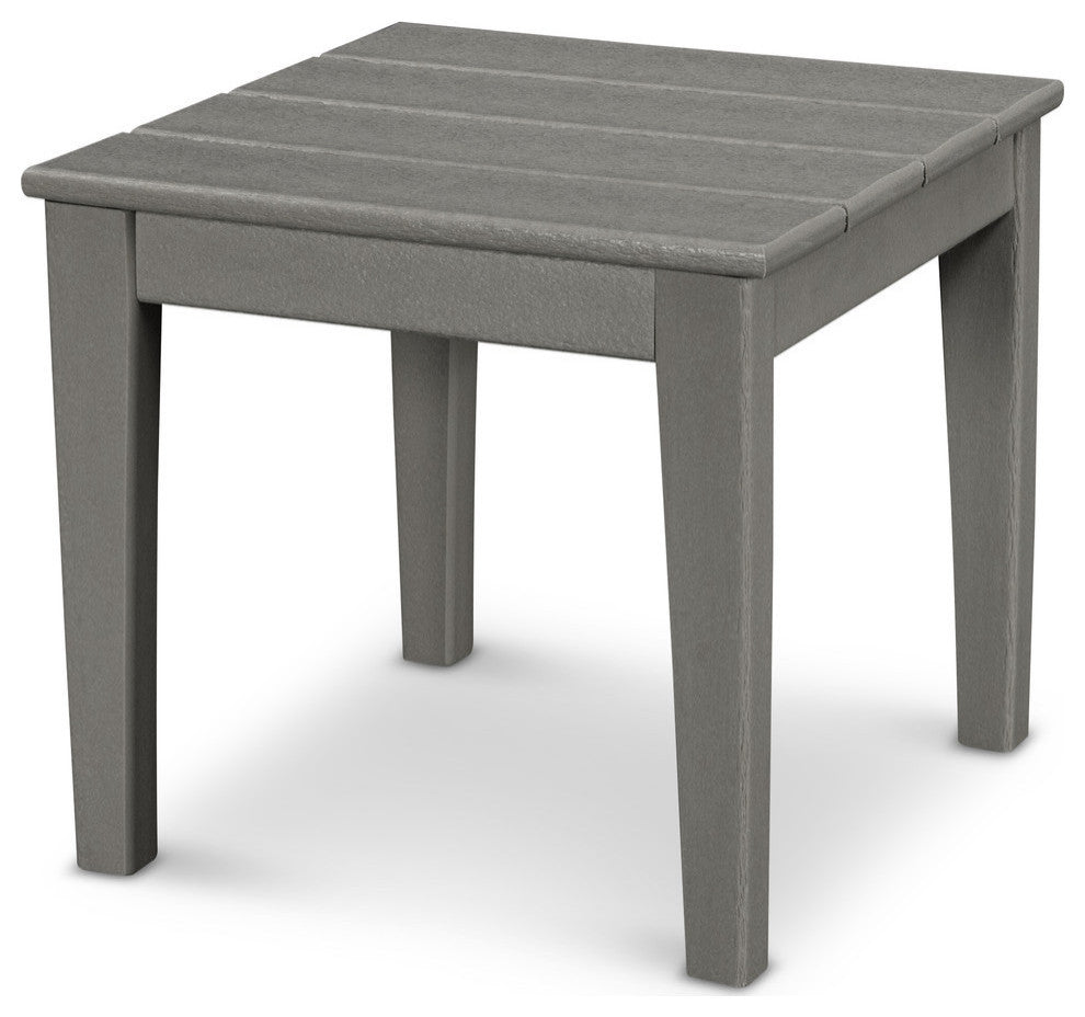 Polywood Newport 18" End Table, Slate Gray