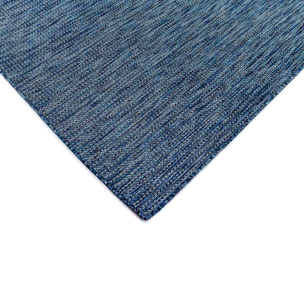 Carmel Texture Stripe Indoor/Outdoor Rug, Navy, 1'11"x7'6" Runner
