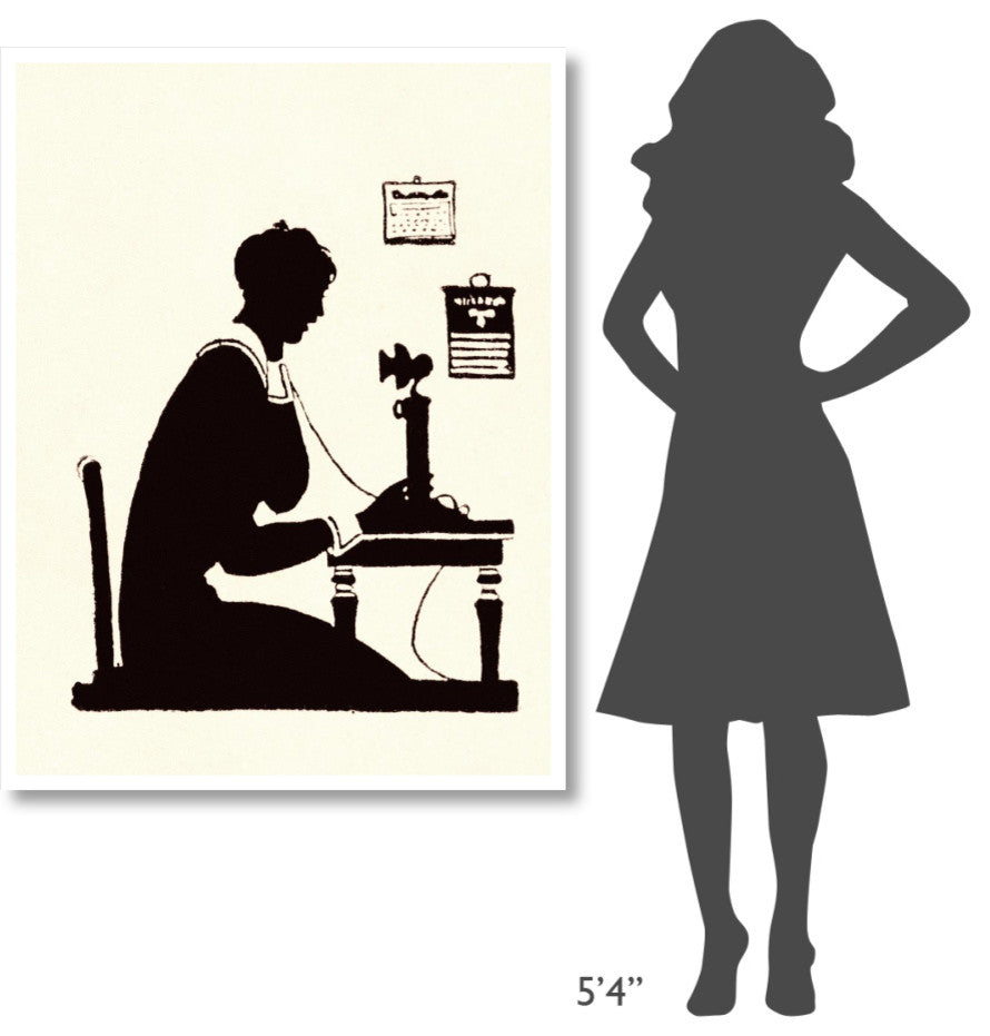 "Homemaker Makes a Phone Call" Digital Paper Print by Maxfield Parrish, 38"x50"