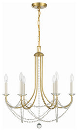 Delilah 6-Light Aged Brass Chandelier